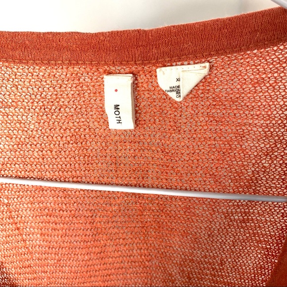 L/XL Anthropologie MOTH Knit Overlay High Low Sweater - Picture 11 of 14